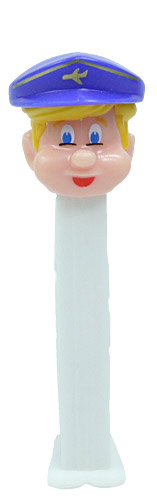 PEZ - PEZ Pals - Pilot Boy - Blue Hat, Non-Glowing