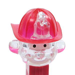 PEZ - PEZ Pals - Crystal Collection - Fireman - Clear Crystal Head