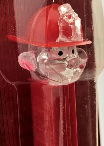 PEZ - PEZ Pals - Crystal Collection - Fireman - Clear Crystal Head