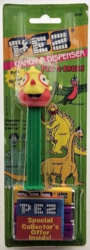 PEZ - PEZ-A-Saurs - I-Saur (Titus) - Red and Yellow Head