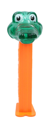 PEZ - Crystal Collection - Crocodile - Green Crystal Head