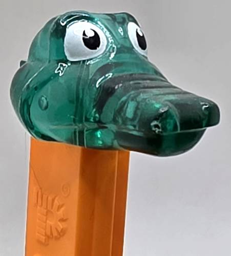 PEZ - Crystal Collection - Crocodile - Green Crystal Head
