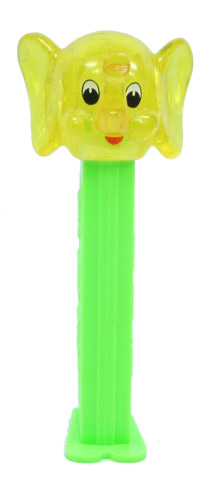 PEZ - Crystal Collection - Elephant - Yellow Crystal Head