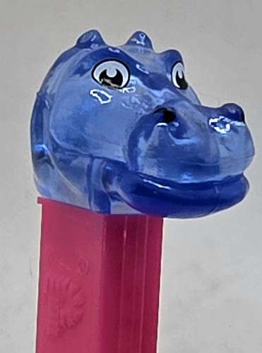 PEZ - Crystal Collection - Hippo - Blue Crystal Head