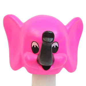 PEZ - Safari Animals - Misfits - Elephant - Pink Head