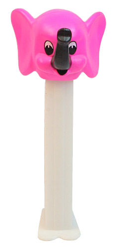 PEZ - Safari Animals - Misfits - Elephant - Pink Head