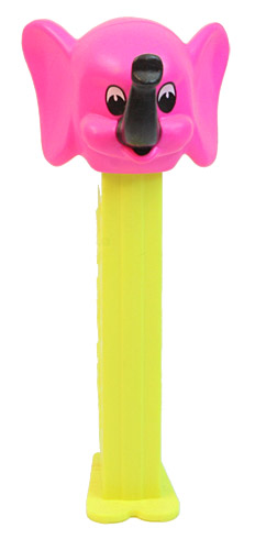 PEZ - Safari Animals - Misfits - Elephant - Pink Head