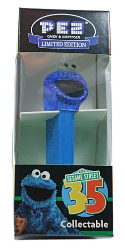 PEZ - Sesame Street - Cookie Monster - Blue Crystal Head