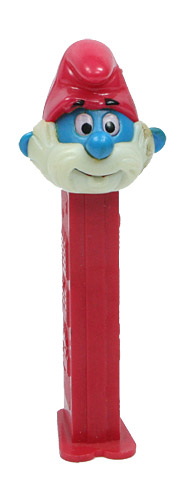 PEZ - Smurfs - Series A - Papa Smurf - Red Hat - A