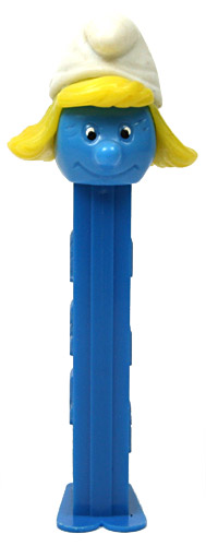 PEZ - Series A - Smurfette - Etched Tongue, Eyes and Lashes - A