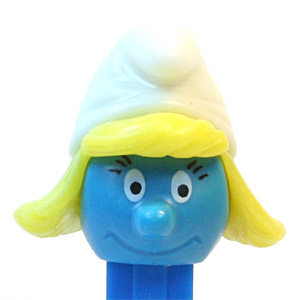 PEZ - Smurfs - Series A - Smurfette - Painted Eyes and Lashes - A