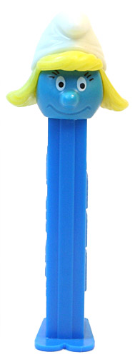 PEZ - Smurfs - Series A - Smurfette - Painted Eyes and Lashes - A