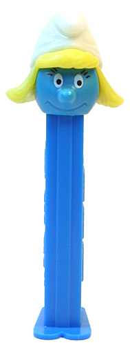 PEZ - Smurfs - Series A - Smurfette - Painted Eyes and Lashes - A