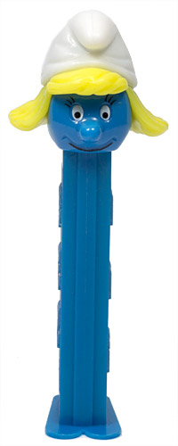 PEZ - Series A - Smurfette - Etched Eyes, Painted Lashes - A