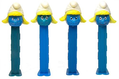 PEZ - Series A - Smurfette - Etched Eyes, Painted Lashes - A