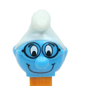 PEZ - Smurfs - Series B - Brainy Smurf - A