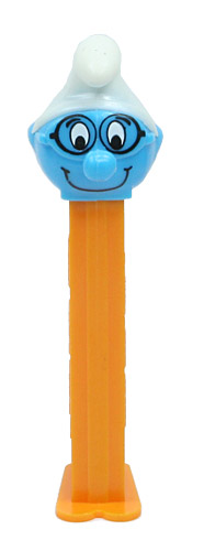 PEZ - Smurfs - Series B - Brainy Smurf - A