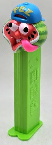 PEZ - Sourz - Sour Watermelon - Light Green Head w/o trademark