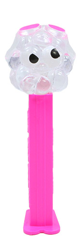 PEZ - Crystal Collection - Sour Blue Raspberry - Clear Crystal Head