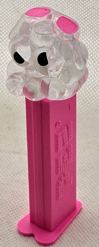 PEZ - Crystal Collection - Sour Blue Raspberry - Clear Crystal Head