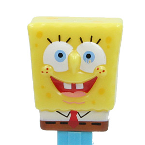 PEZ - SpongeBob SquarePants - SpongeBob in Shirt - yellow head, full shirt - A