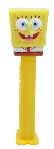 PEZ - SpongeBob SquarePants - SpongeBob in Shirt - yellow head, full shirt - A