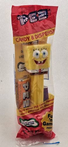 PEZ - SpongeBob SquarePants - SpongeBob in Shirt - yellow head, full shirt - A