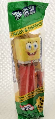 PEZ - SpongeBob SquarePants - SpongeBob in Shirt - yellow head, full shirt - A