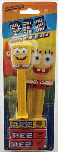 PEZ - SpongeBob SquarePants - SpongeBob in Shirt - yellow head, full shirt - A