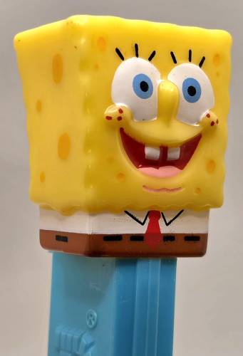 PEZ - SpongeBob SquarePants - SpongeBob in Shirt - yellow head, full shirt - A