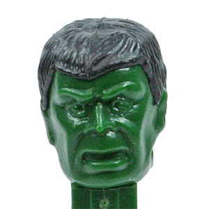 PEZ - Super Heroes - Marvel - Incredible Hulk - Dark Green Face - A