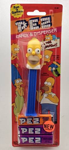 PEZ - Simpsons - Homer Simpson - Tan thin hair - A