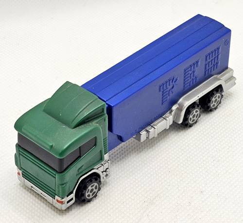 PEZ - Trucks - Transporter - Green cab, blue trailer