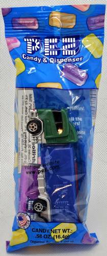 PEZ - Trucks - Transporter - Green cab, blue trailer