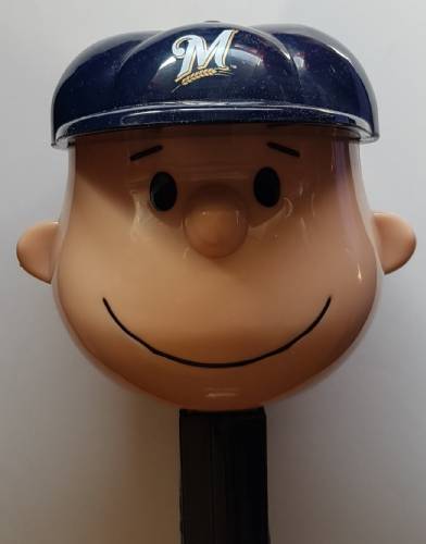 PEZ - Giant PEZ - Peanuts - MLB Charlie Brown - Milwaukee Brewers