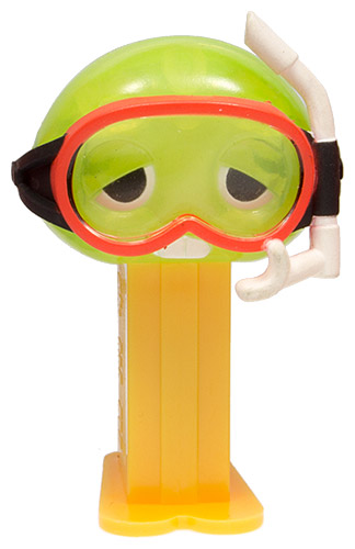 PEZ - Gachapin and Mukku 2 #22 - Gachapin Daipingu - Crystal Green Head with Divers Mask