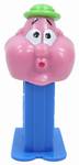 PEZ - Bubbleman  Green Hat on blue