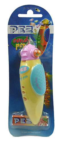 PEZ - Rocket Rocket Pen / Candy Light Blue and Yellow