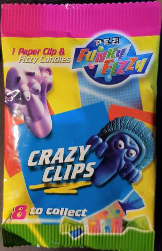 PEZ - Crazy Clips - Funky Fizzy Package - Pink