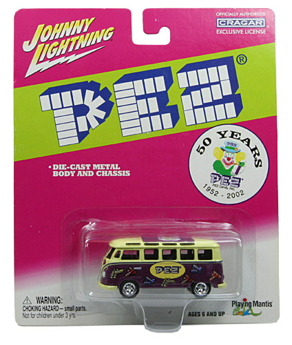 PEZ - Johnny Lightning - PEZ 50th Anniversary - '66 VW 21 Window Samba Bus