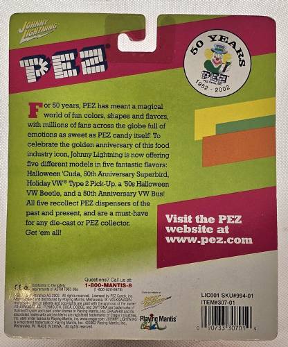 PEZ - Johnny Lightning - PEZ 50th Anniversary - '66 VW 21 Window Samba Bus