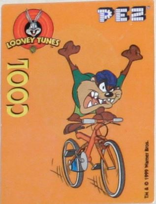 PEZ - Stickers - Looney Tunes Cool - Cycling Taz