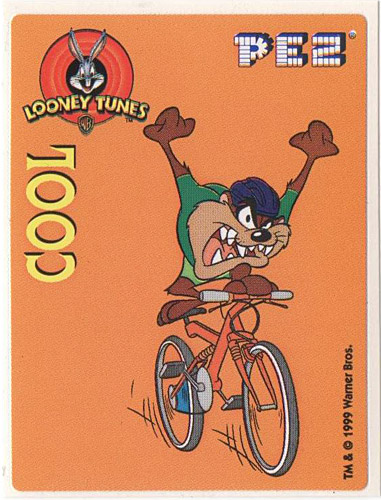 PEZ - Stickers - Looney Tunes Cool - Cycling Taz