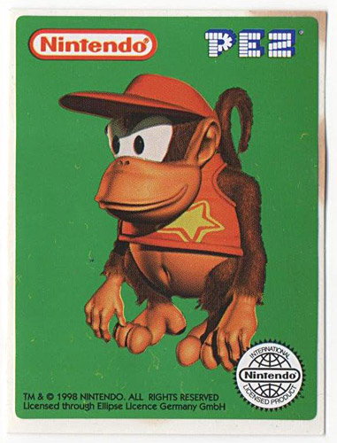 PEZ - Stickers - Nintendo - Diddy Kong