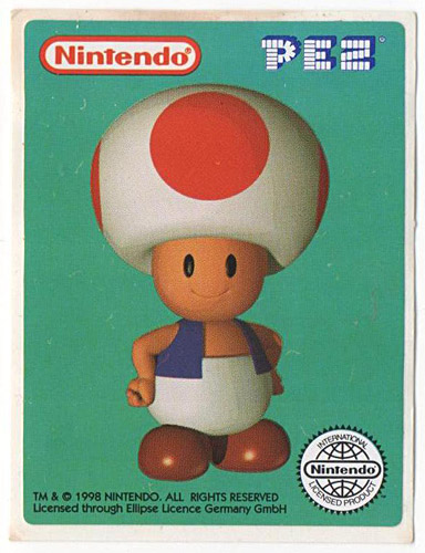 PEZ - Stickers - Nintendo - Toad