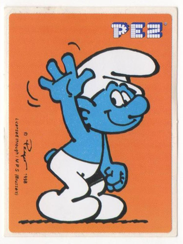 PEZ - Stickers - Smurfs - 1998 - Smurf