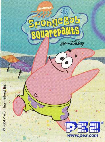 PEZ - Stickers - SpongeBob SquarePants - 2004 - Patrick Star