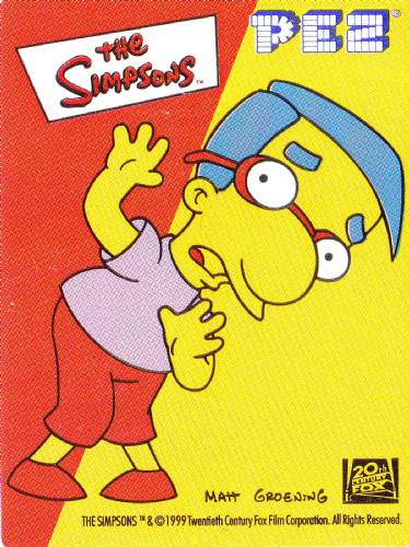 PEZ - Stickers - The Simpsons - 1999 - Milhouse