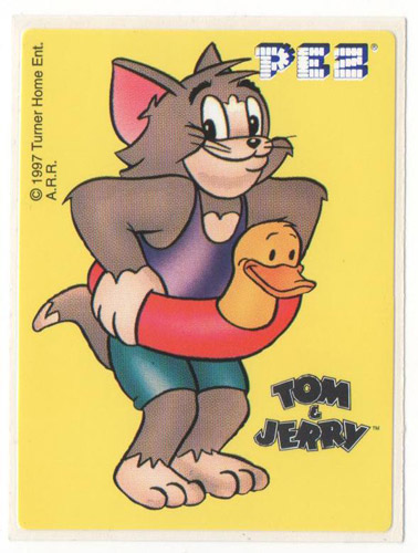 PEZ - Stickers - Tom & Jerry - No Border - Tom going Swimming