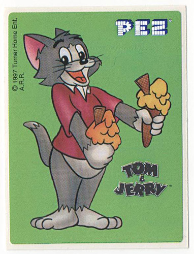 PEZ - Stickers - Tom & Jerry - No Border - Tom with Ice Cream